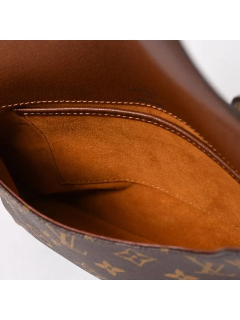 Louis Vuitton Musette Tango Shoulder Bag Monogram Canvas Brown Gold
